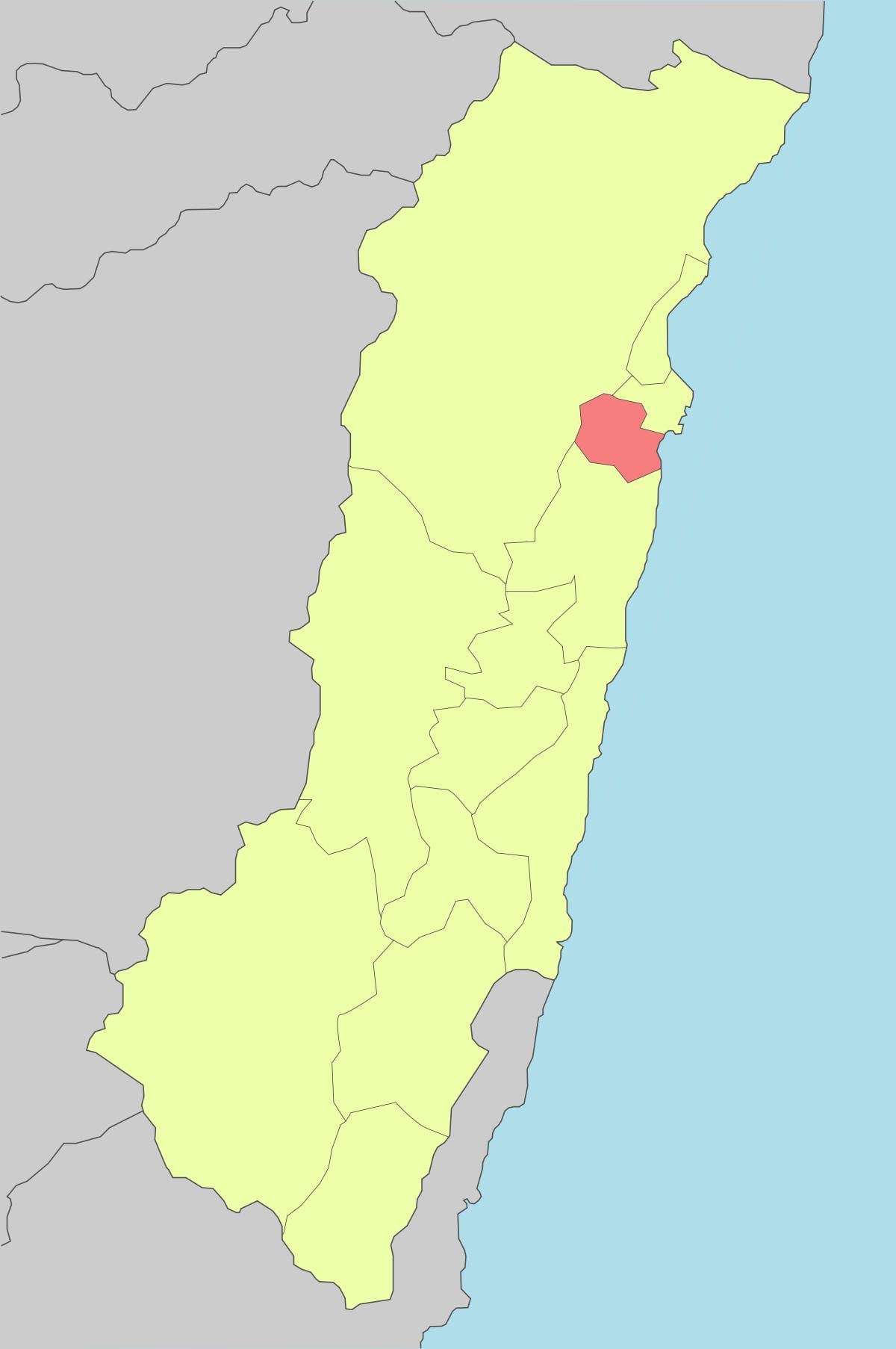 แผนที่ของ hualien ไต้หวัน Name