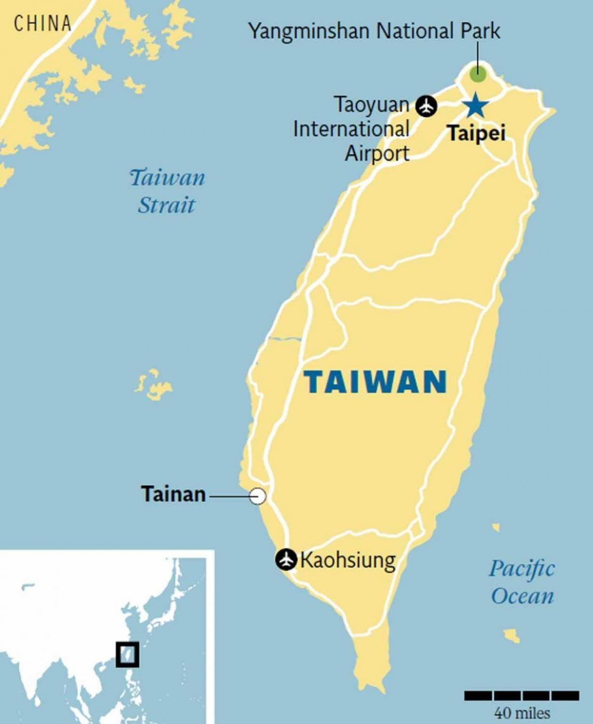 ไต้หวัน tainan แผนที่
