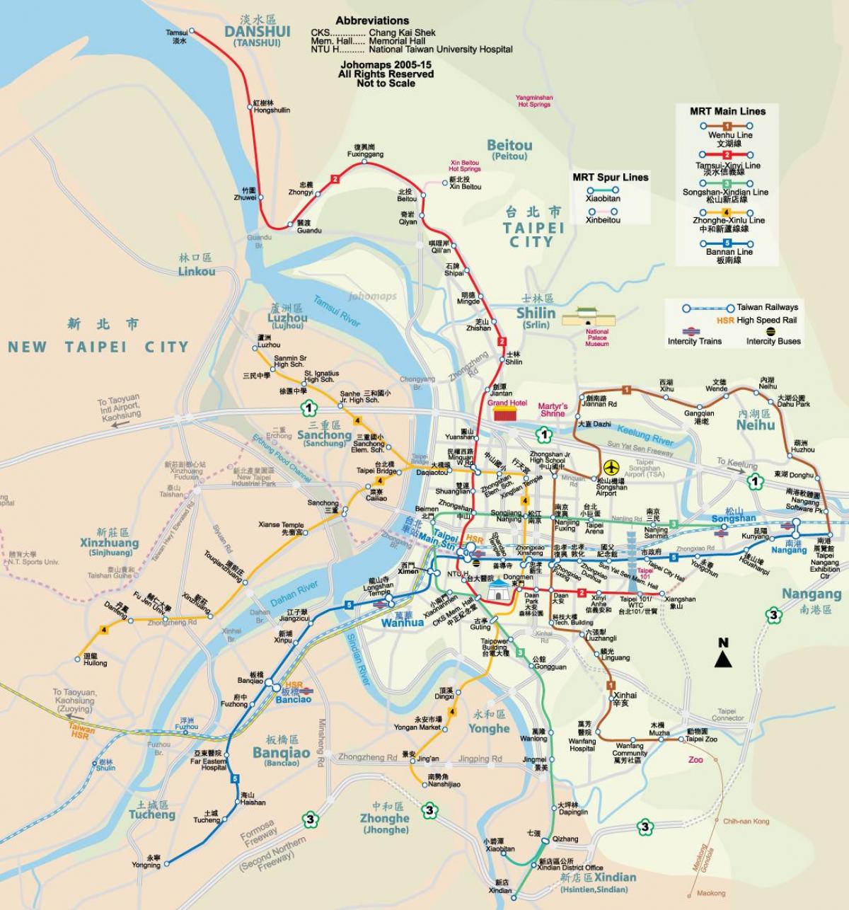 ไต้หวัน mrt นแผนที่สถานี