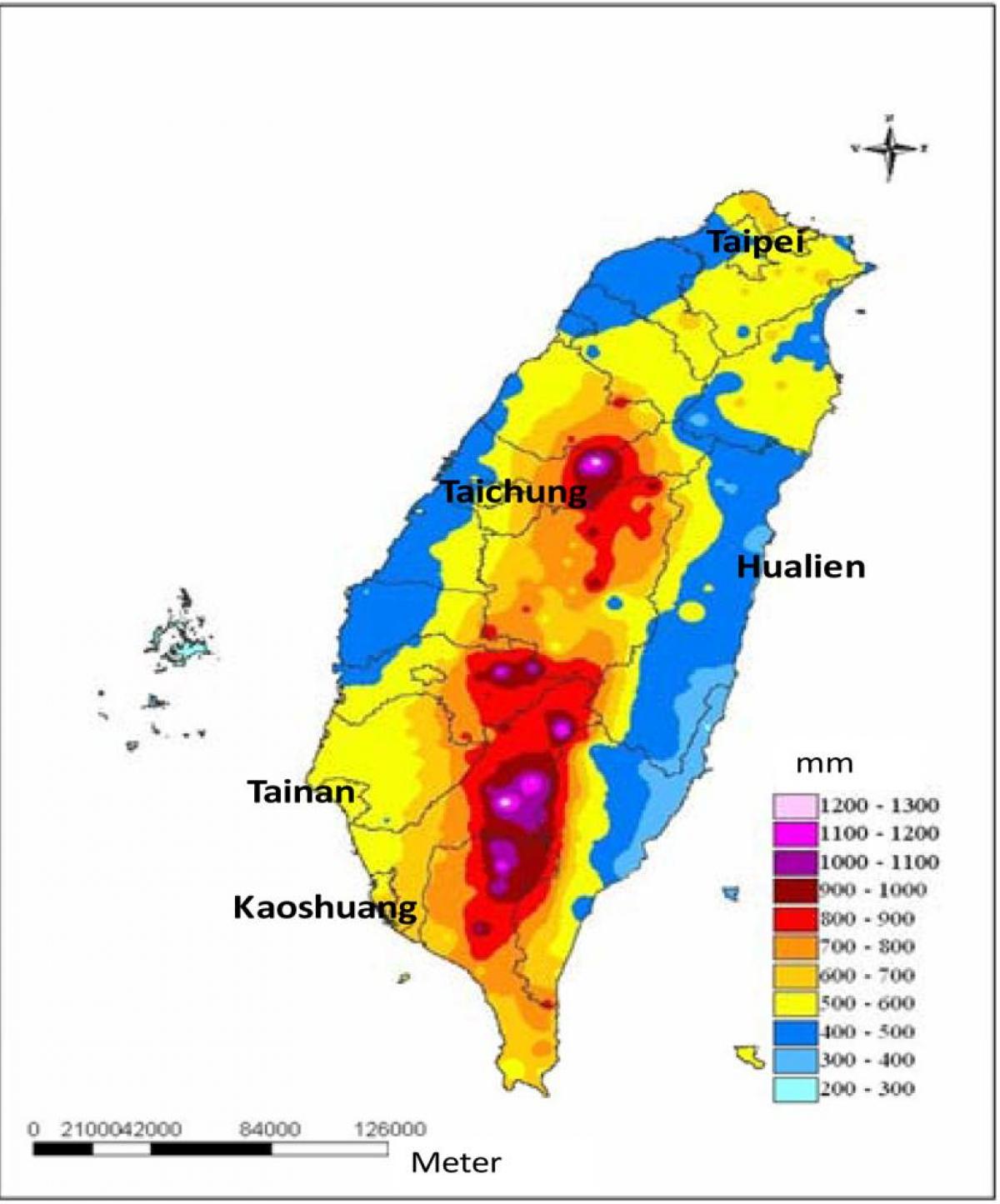 แผนที่ของสภาพอากาศไต้หวัน Name