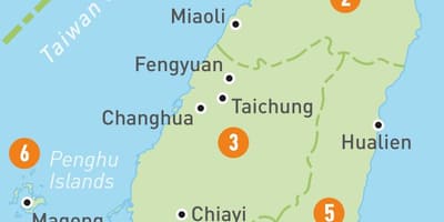 แผนที่ของประเทศไต้หวัน Name